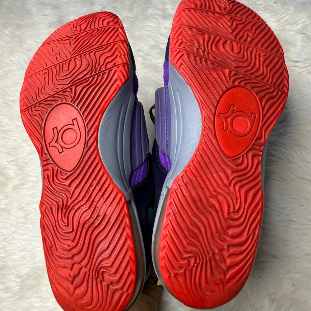 Nike KD 7 Lightning 534 Flight Sneakers Purple Youth Boys Size 7Y Athletic Kevin